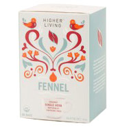 Higher Living Teas Organic Fennel Tea, 20 Bags, Higher Living