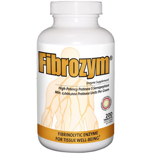 Naturally Vitamins Fibrozym, Fibrinolytic Enzyme 200 tabs, Naturally Vitamins