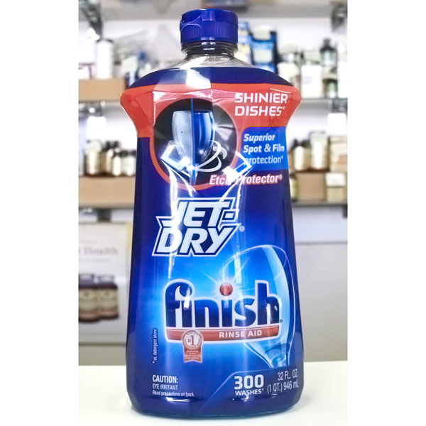 Finish Dishwashing Products Finish Jet-Dry Dishwasher Rinse Aid, 32 oz, Finish Dishwashing Products
