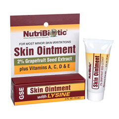 NutriBiotic First Aid Skin Ointment, With Grapefruit Seed Extract & Lysine, 0.5 oz, NutriBiotic