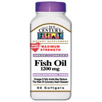 21st Century HealthCare Fish Oil 1200 mg 90 Softgels, 21st Century Health Care