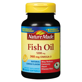 Nature Made Nature Made Fish Oil 1200 mg, Lemon Essence, 60 Softgels
