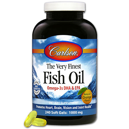 Carlson Laboratories Very Finest Fish Oil 1000 mg, 240 chewable softgels, Carlson Labs