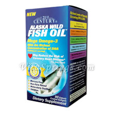 21st Century HealthCare Fish Oil Alaska Wild, 90 Enteric Coated Softgels, 21st Century Health Care