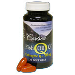 Carlson Laboratories Fish Oil Q 50 mg, With Co-Q10, 60 Softgels, Carlson Labs