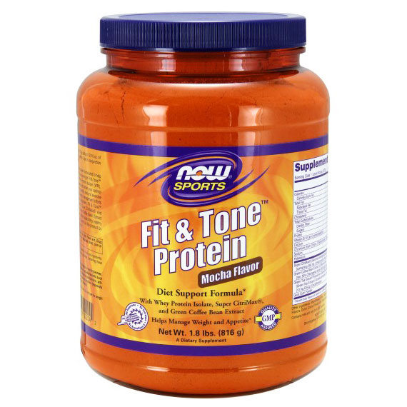 NOW Foods Fit & Tone Protein - Mocha Flavor, 1.8 lb, NOW Foods