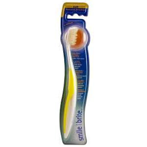 Smile Brite Fixed Head Natural Toothbrush, V-Wave Soft, Smile Brite