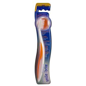 Smile Brite Fixed Head Nylon Toothbrush, V-Wave Soft, Smile Brite