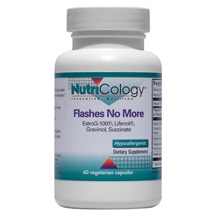 NutriCology Flashes No More, Menopause Formula, 60 Vegetarian Capsules, NutriCology