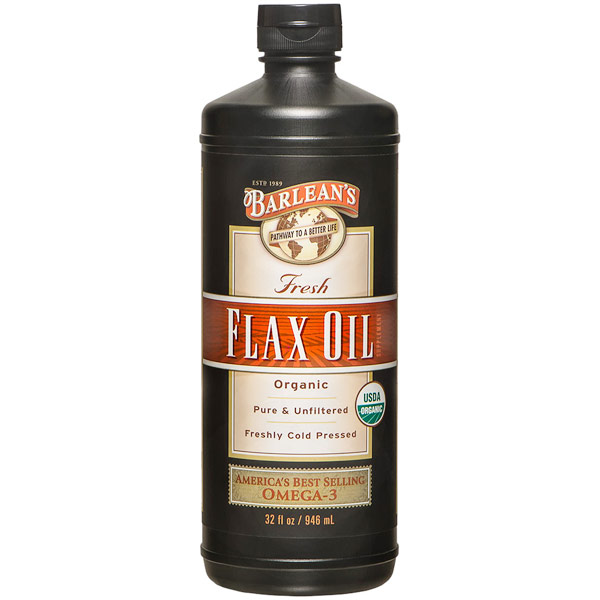 Barlean's Organic Oils Flax Oil Liquid, 100% Organic, 32 oz, Barlean's Organic Oils
