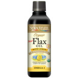 Spectrum Essentials Organic Flax Oil Liquid with Lemon, Shelf Stable, 8 oz, Spectrum Essentials
