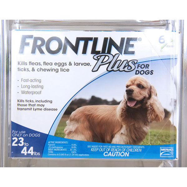 Frontline Plus Flea and Tick Drops For Dogs 23lbs-44lbs, 6 Doses, Frontline Plus