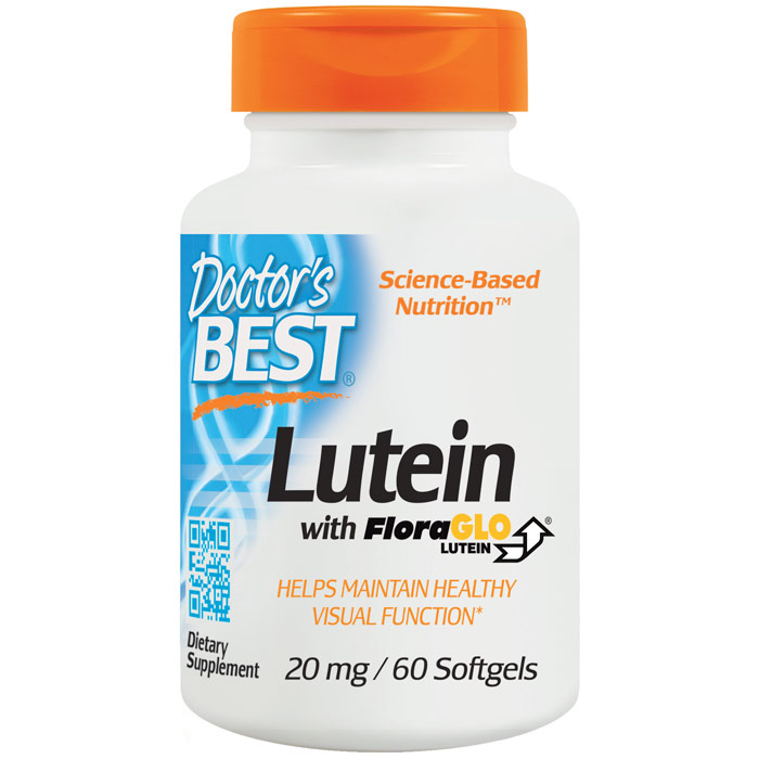 Doctor's Best FloraGlo Lutein 20mg with Zeaxanthin, 60 Softgels, Doctor's Best