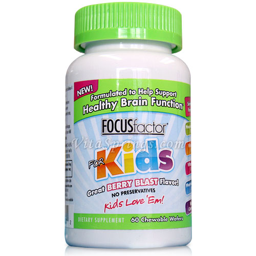 Factor Nutrition Labs / FocusFactor FocusFactor Kids (Focus Factor for Kids) 60 Chewable Wafers, Factor Nutrition Labs