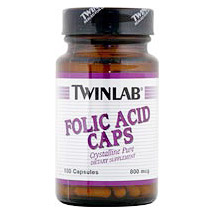 Twinlab Folic Acid 800mcg 100 caps from Twinlab