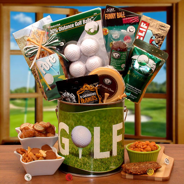 Elegant Gift Baskets Online Fore Golfers Gift Pail, Elegant Gift Baskets Online