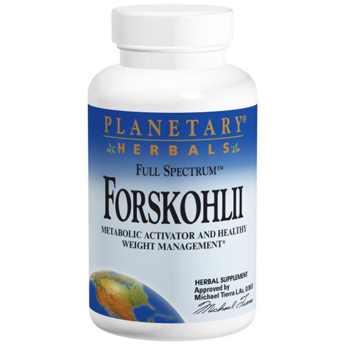 Planetary Herbals Full Spectrum Forskohlii 130 mg, Forskolin, 60 Capsules, Planetary Herbals