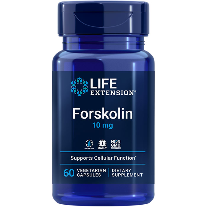 Life Extension Forskolin 10 mg, Elemental Forskolin, 60 Capsules, Life Extension