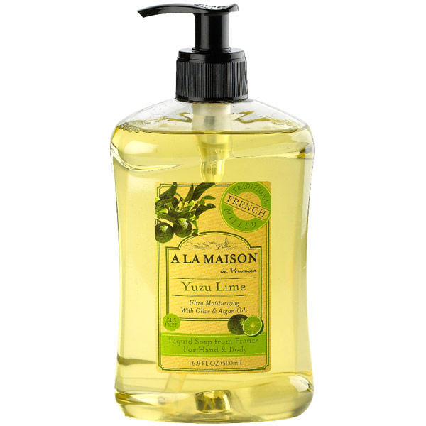 A La Maison French Liquid Soap for Hand & Body, Yuzu Lime, 16.9 oz, A La Maison