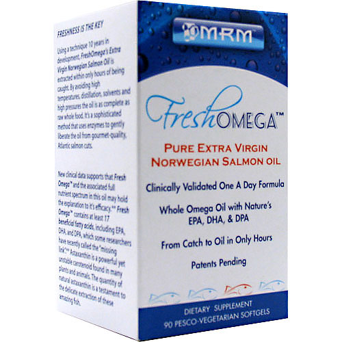 MRM Fresh Omega, Pure Extra Virgin Norwegian Salmon Oil, 90 Softgels, MRM