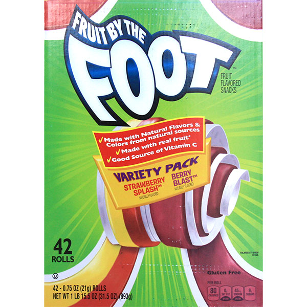 General Mills Betty Crocker Fruit By The Foot Variety Pack Naturally Flavored Snack, 42 Rolls