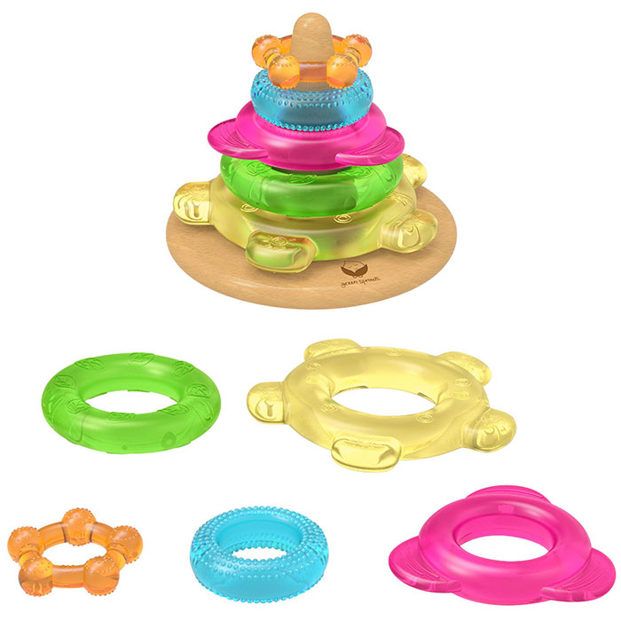 Green Sprouts Fruit Cool Soothing Teether, Baby Toy, 12 Pack, Green Sprouts