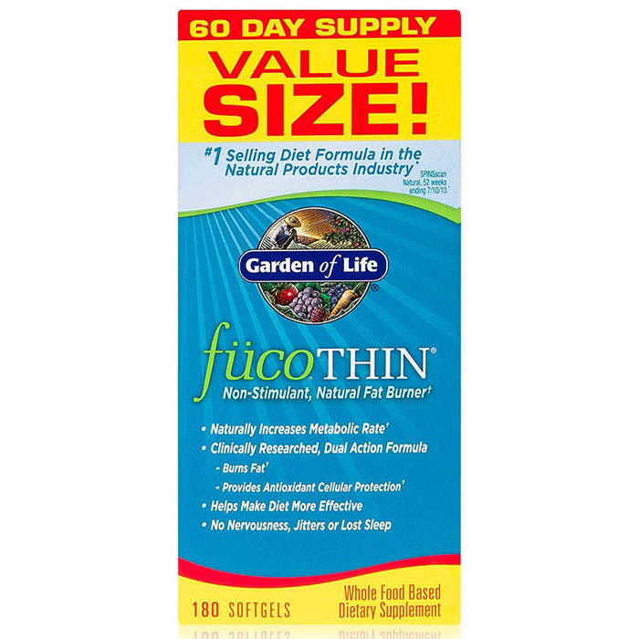 Garden of Life FucoThin, Concentrated Fucoxanthin, 180 Softgels, Garden of Life