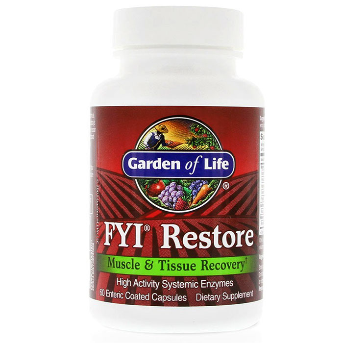 Garden of Life FYI Restore, Muscle & Tissue Recovery, 60 Capsules, Garden of Life