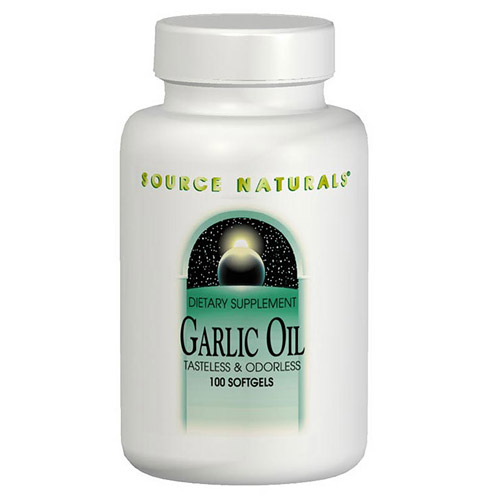 Source Naturals Garlic Oil Odorless 500mg 250 softgels from Source Naturals