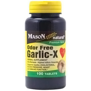 Mason Natural Garlic-X Ordor Free, 100 Tablets, Mason Natural