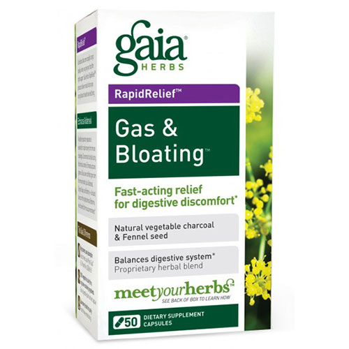 Gaia Herbs Gas & Bloating, 50 Liquid Phyto-Caps, Gaia Herbs