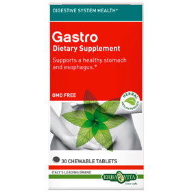 Erba Vita Gastro, Stomach & Esophagus Health, 30 Chewable Tablets, Erba Vita