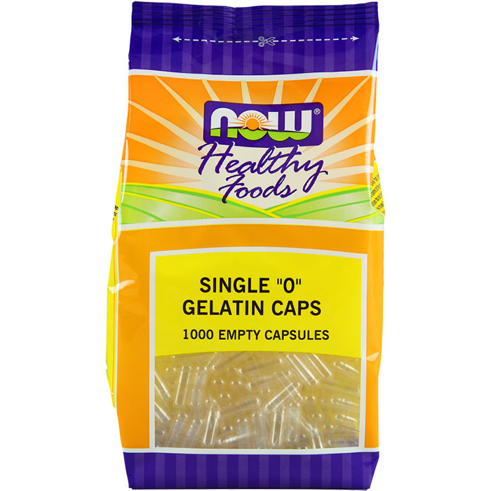 NOW Foods Gelatin Caps 0 - Empty Capsules, 1000 gel caps, NOW Foods