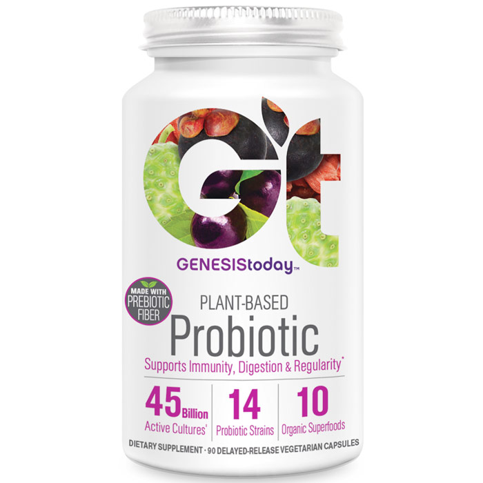 Genesis Today GenEssentials Probiotic, Superfruit Based, 90 Vegetarian Capsules, Genesis Today