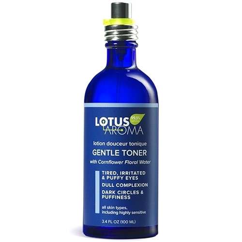 Lotus Aroma Gentle Toner with Cornflower Floral Water, 3.4 oz, Lotus Aroma