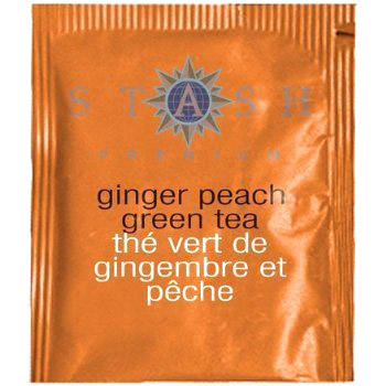 Stash Tea Premium Ginger Peach Green Tea with Matcha, 18 Tea Bags x 6 Box, Stash Tea