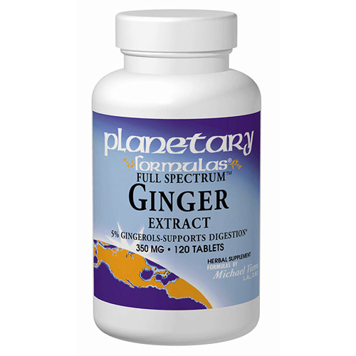 Planetary Herbals Ginger Extract 350mg Full Spectrum 120 tabs, Planetary Herbals