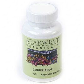 StarWest Botanicals Ginger Root 100 Caps 450 mg, StarWest Botanicals
