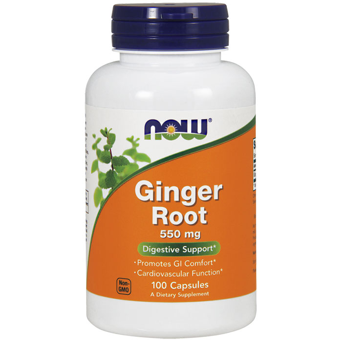 NOW Foods Ginger Root 550mg 100 Caps, NOW Foods