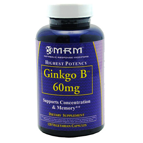 MRM Ginkgo B 60 mg, 120 Vegetarian Capsules, MRM