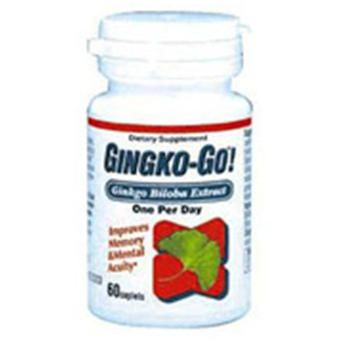 Kyolic / Wakunaga Ginkgo-Go! Ginkgo Biloba Extract 120mg 60 caplets, Wakunaga Kyolic