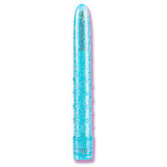 California Exotic Novelties Glitter Joy Stick Massager 6 Inch - Blue, California Exotic Novelties