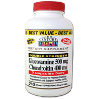 21st Century HealthCare Glucosamine & Chondroitin Double Strength 210 Capsules, 21st Century Health Care