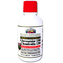 21st Century HealthCare Glucosamine & Chondroitin Liquid Triple Strength Raspberry Flavored 16 oz, 21st Century Health Care
