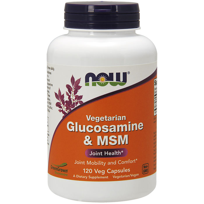 NOW Foods Glucosamine & MSM Vegetarian 120 Vcaps, NOW Foods