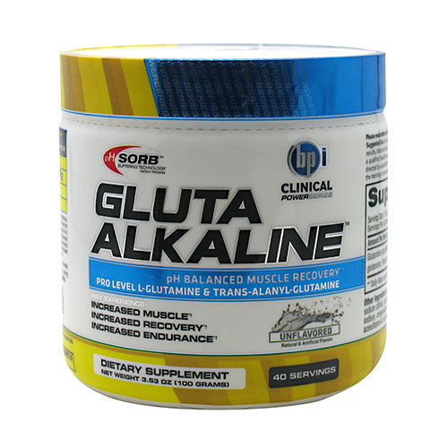 BPI Sports Gluta Alkaline, L-Glutamine & Trans-Alanyl-Glutamine, 40 Servings, BPI Sports