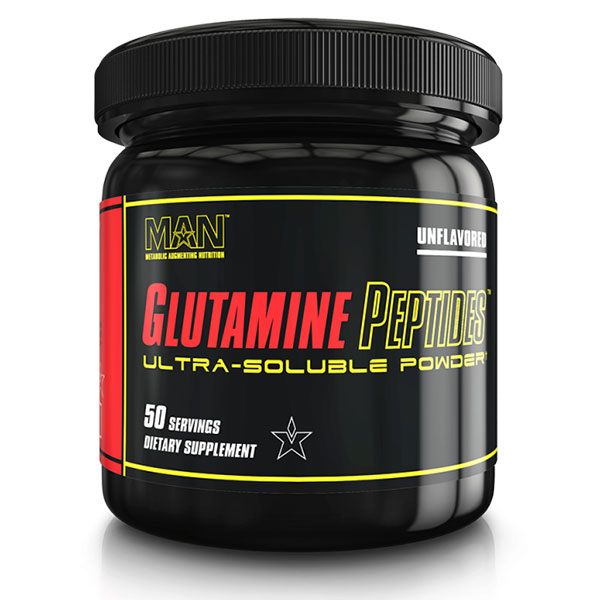 MAN Sports Glutamine Peptides Powder Ultra-Soluble, 50 Servings, MAN Sports