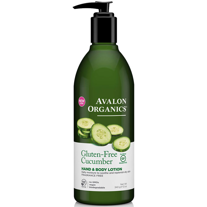 Avalon Organics Gluten Free Cucumber Hand & Body Lotion, 12 oz, Avalon Organics