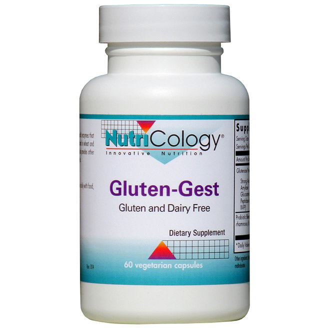 NutriCology / Allergy Research Group Gluten-Gest, Digestion Support, 60 Vegetarian Capsules, NutriCology