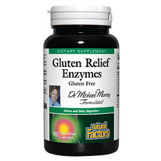 Natural Factors Gluten Relief Enzymes, 90 Vegetarian Capsules, Natural Factors